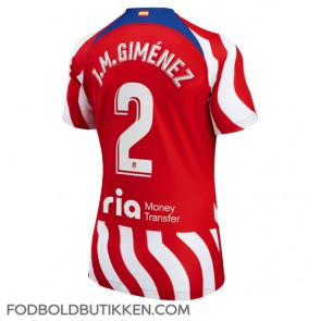 Atletico Madrid Jose Gimenez #2 Hjemmebanetrøje Dame 2022-23 Kortærmet